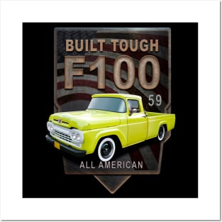 F100 1959 American Pickup Posters and Art